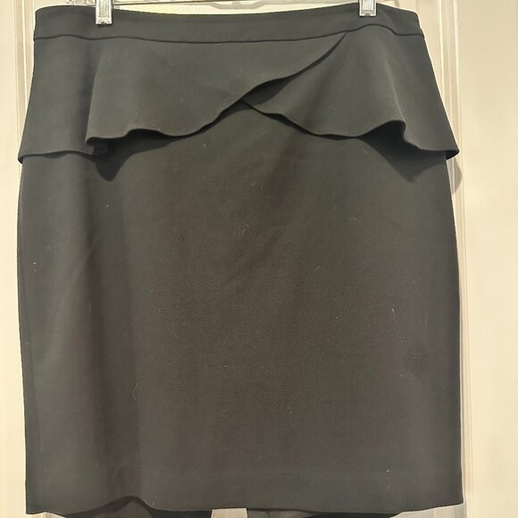 Express Black Peplum Pencil Skirt, Size 12 - Picture 2 of 12